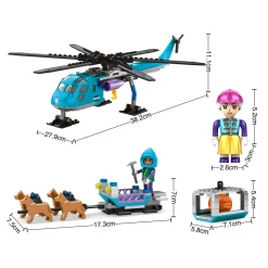 Bouwset Poolmissie Heli & Hondenslee - 248dlg.