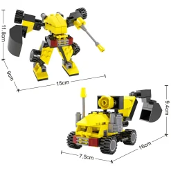 Bouwset Transformeer Robot Graafmachine - 82 dlg.