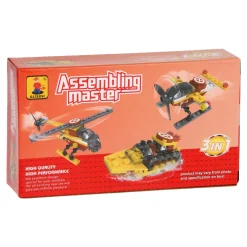 Bouwset Vliegtuigen en Boot 3in1 - 52dlg.