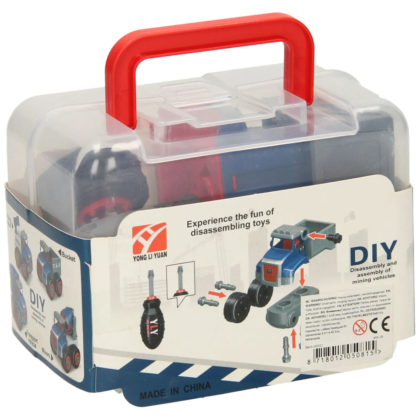 Bouwvoertuig in Opbergbox