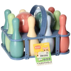 Bowlingset Pastel in Houder, 12dlg.