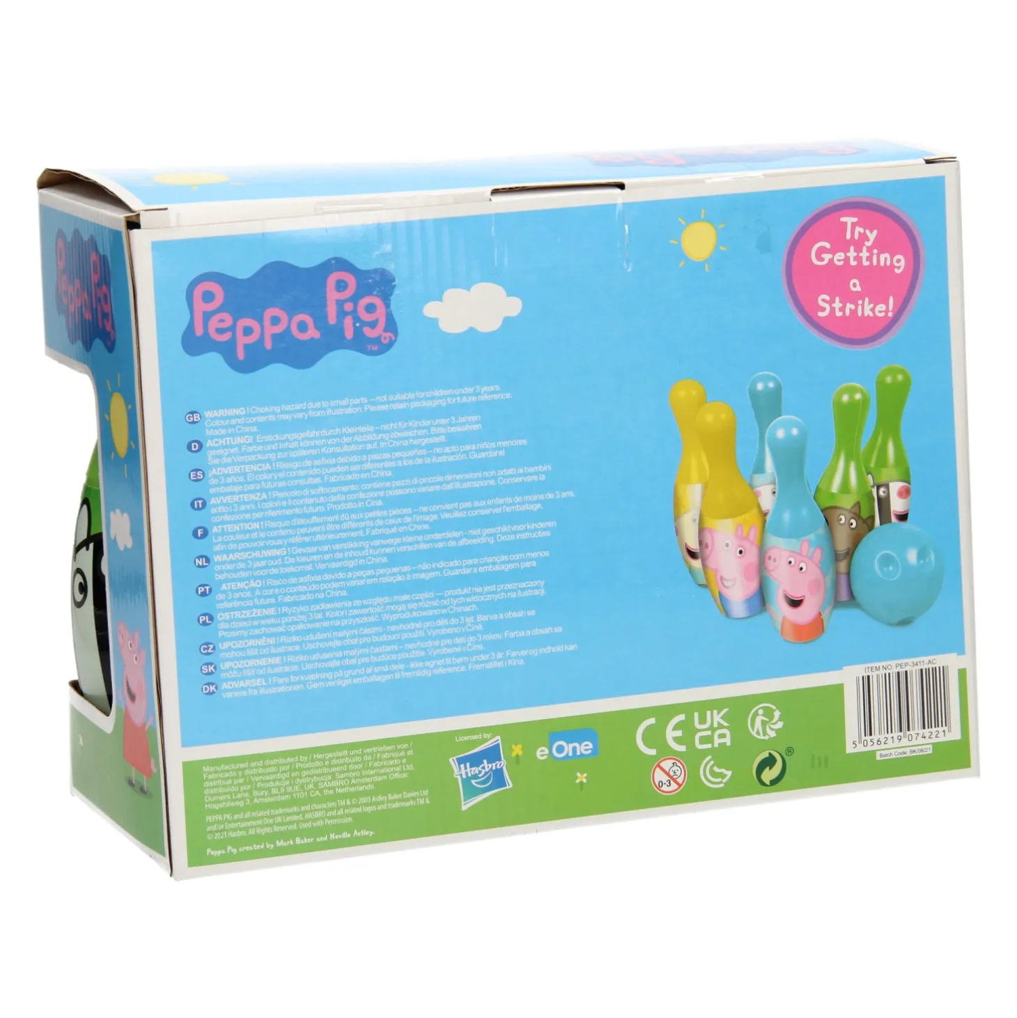 Bowlingset Peppa Pig, 7dlg.