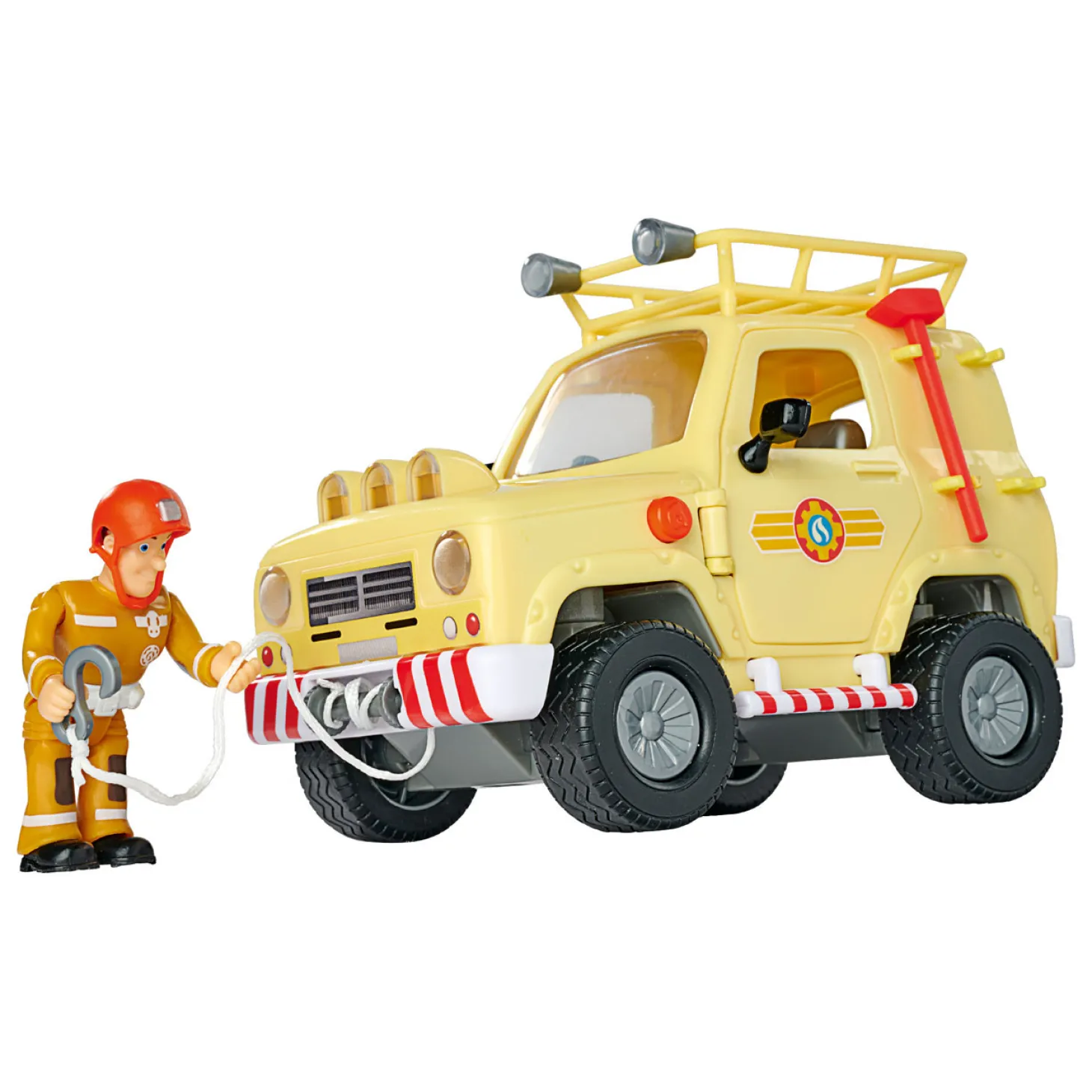 Brandweerman Sam Mountain 4x4 Jeep met Figuur