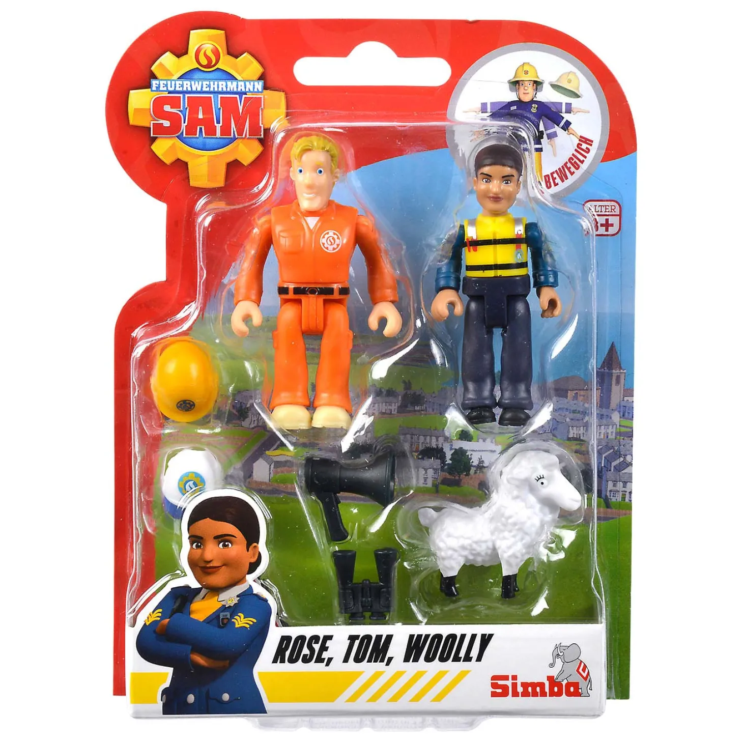 Brandweerman Sam Speelfiguren - Rose, Tom, Woolly