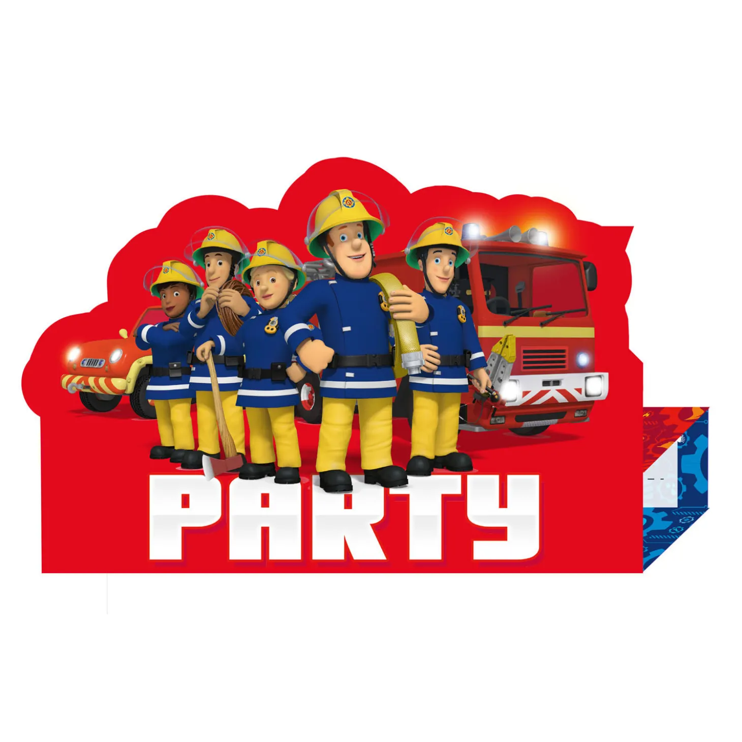 Brandweerman Sam uitnodigingen, 8st.