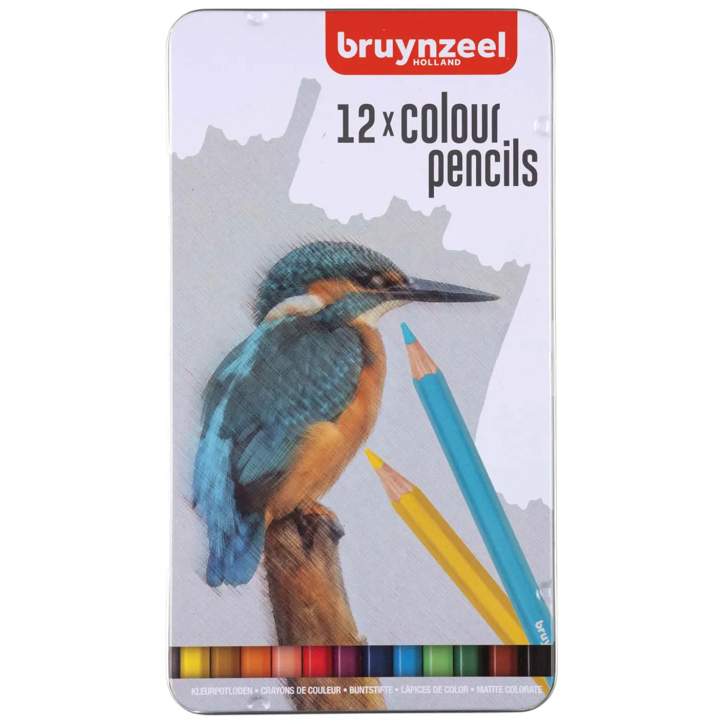 Bruynzeel 12 Kleurpotloden In Blik - Ijsvogel