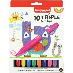 Bruynzeel Kids Triple Viltstiften, 10st.