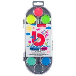 Bruynzeel Kids Waterverf Set Van 12 metallic & Neon Kleuren