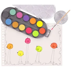 Bruynzeel Kids Waterverf Set Van 12 metallic & Neon Kleuren