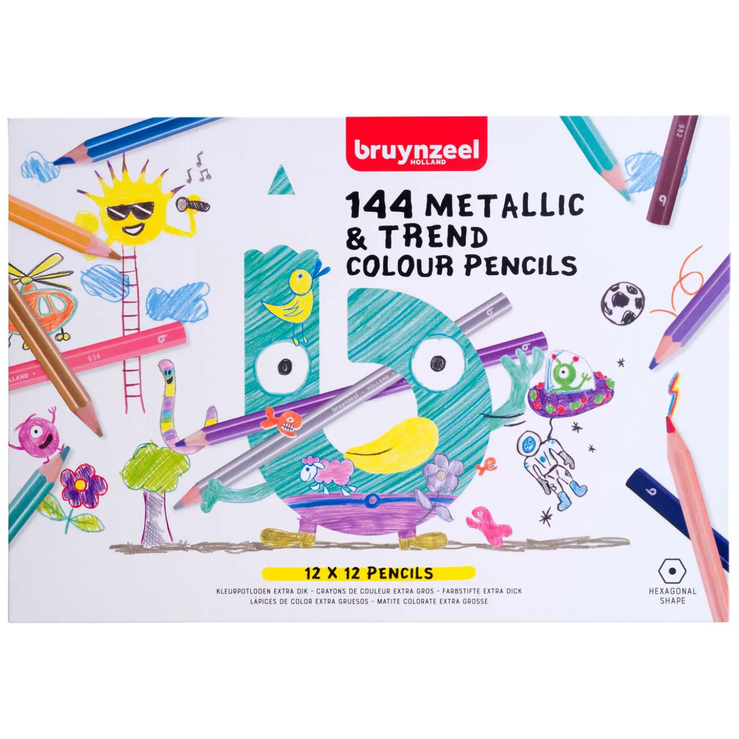 Bruynzeel Mega Kleurpotlodenset metallic & Trendkleuren