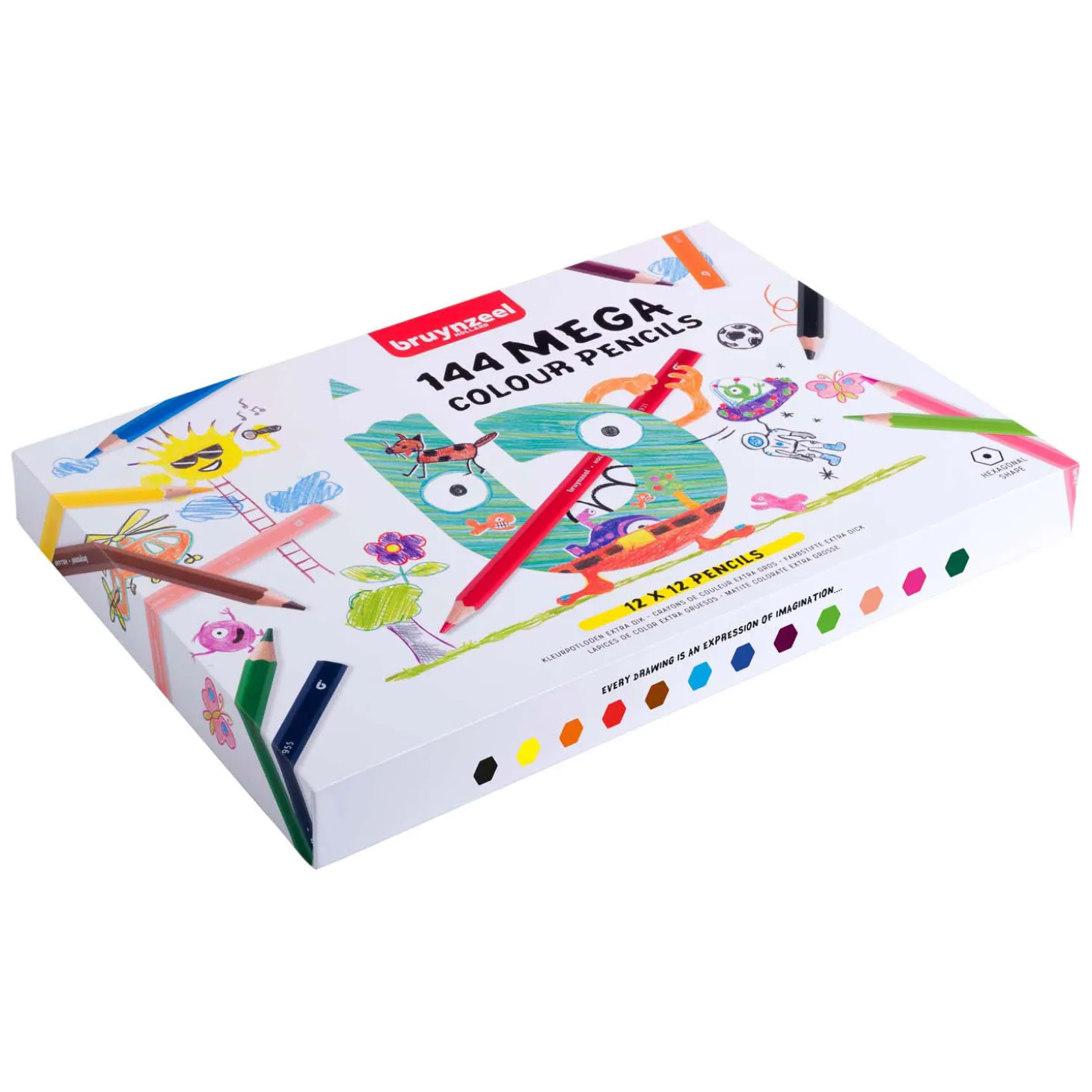 Bruynzeel Mega Kleurpotlodenset, 12x12 Kleuren