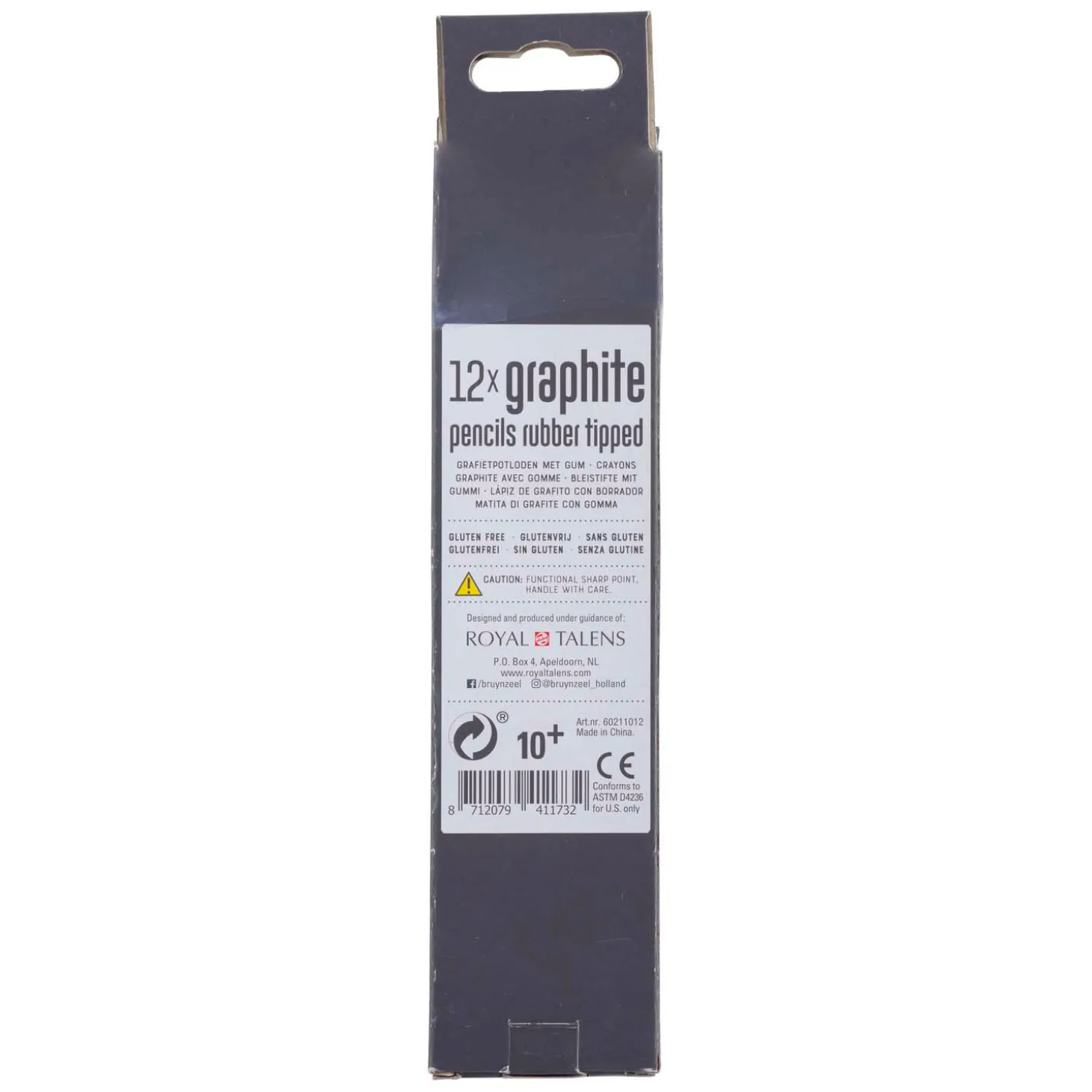 Bruynzeel Teens Hb Grafietpotlood met Gumtip Set 12