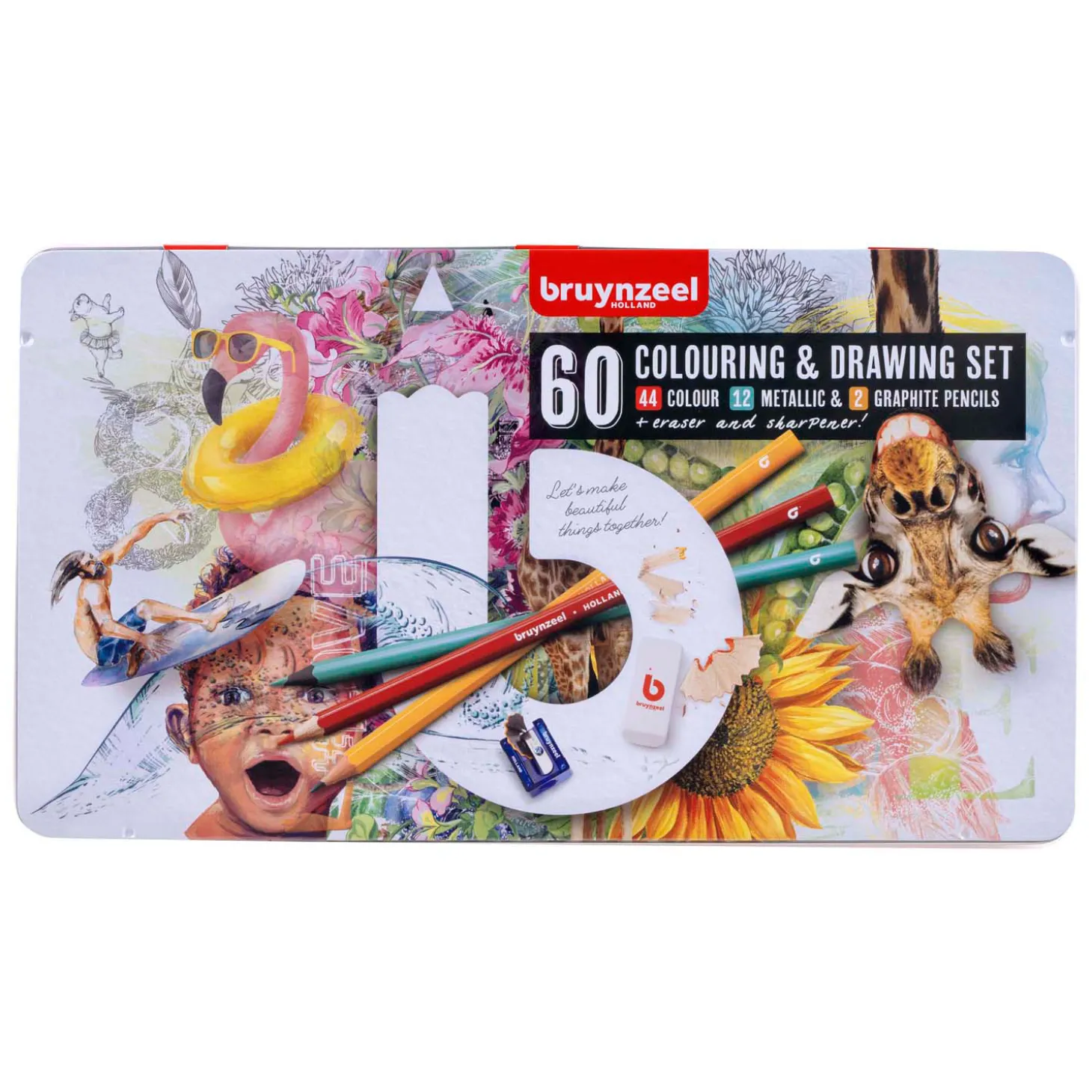 Bruynzeel Teken- En Kleurset Creatieve Kunstenaars Blik 60St