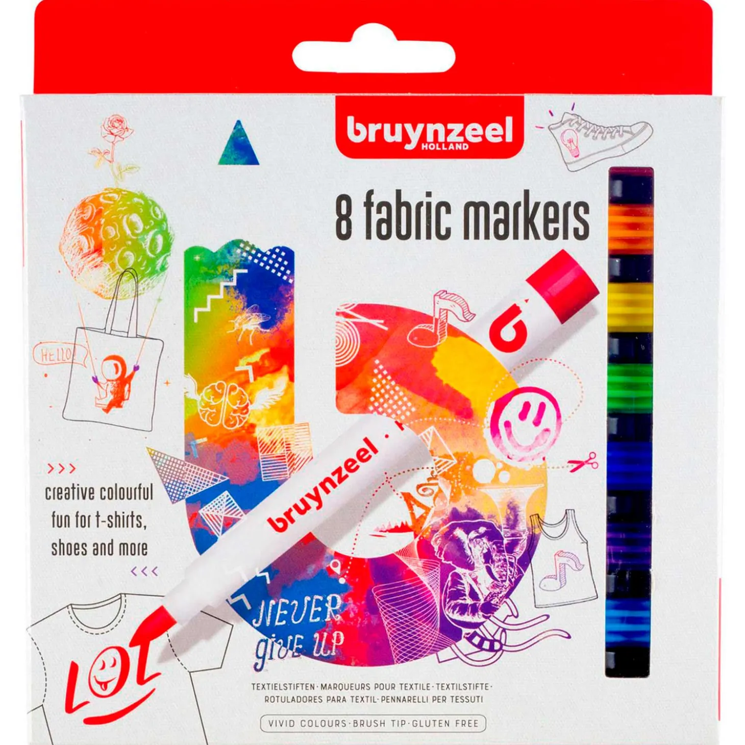 Bruynzeel Textielstiften, 8st.