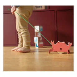 BS Toys Houten Krab met Trekkoord