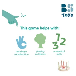 BS Toys Houten Ringwerpspel met Strepen, 7dlg.