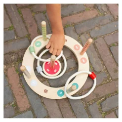 BS Toys Houten Ringwerpspel met Strepen, 7dlg.