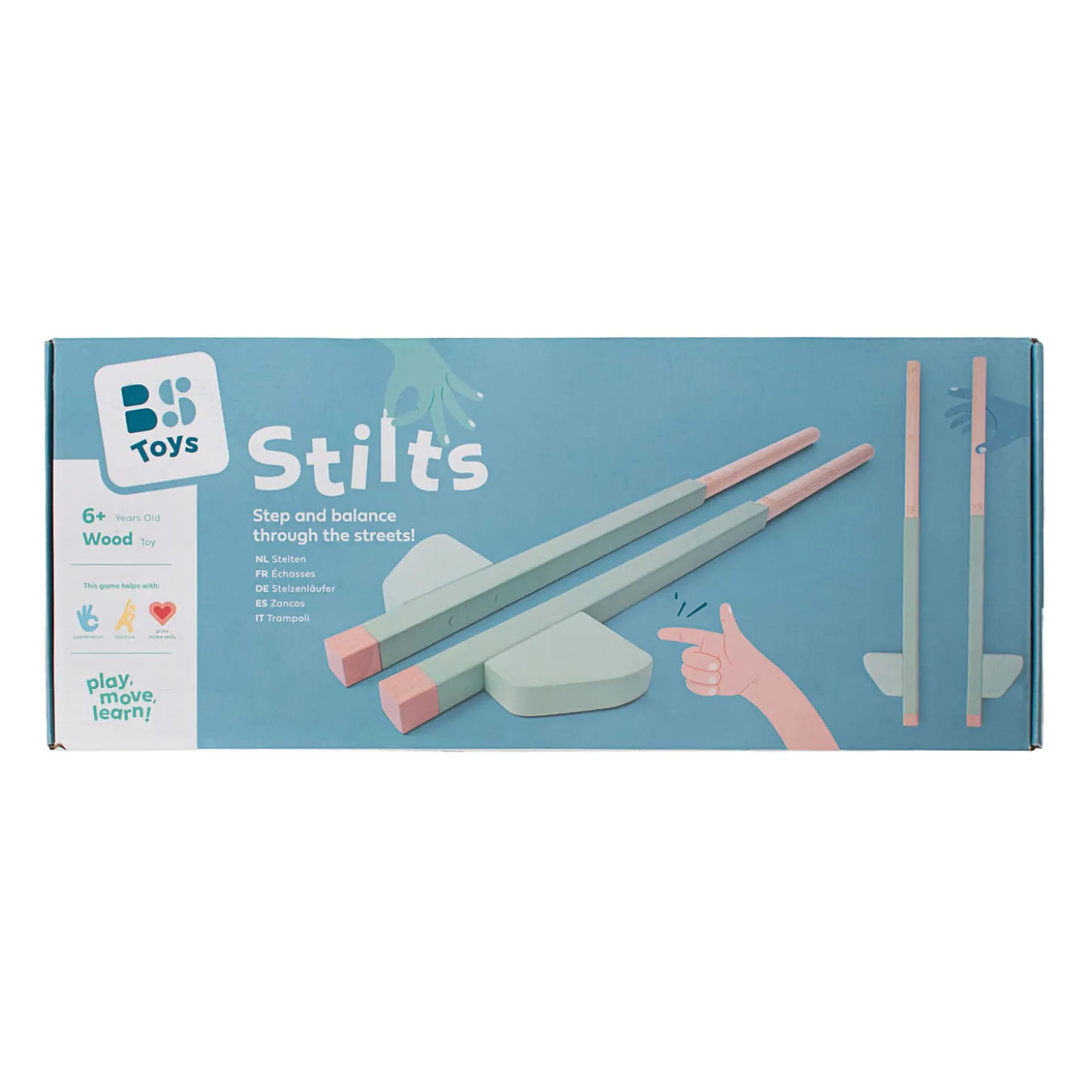 BS Toys Houten Stelten Groen, 2dlg.