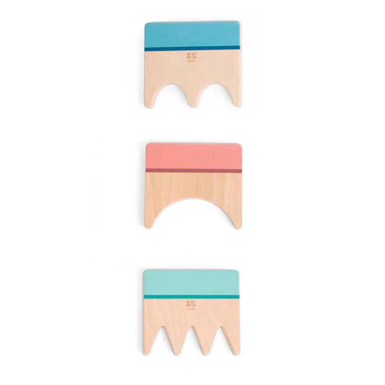 BS Toys Houten Zandpatroon Kammen, 3dlg.