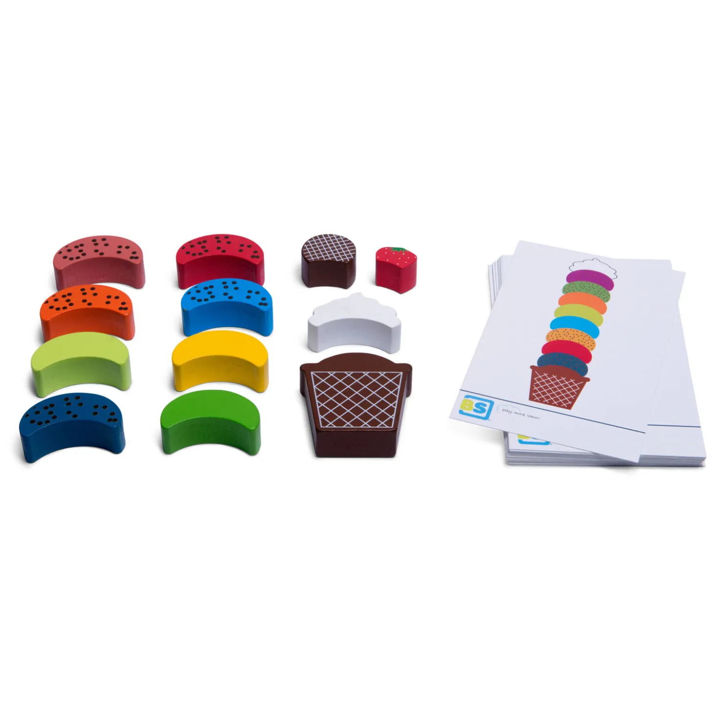 BS Toys IJs Creaties Hout - Balans en Stapelspel