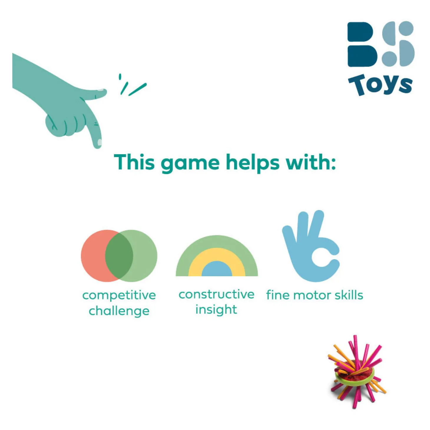 BS Toys Mikado Meloen Houten Spel, 31dlg.