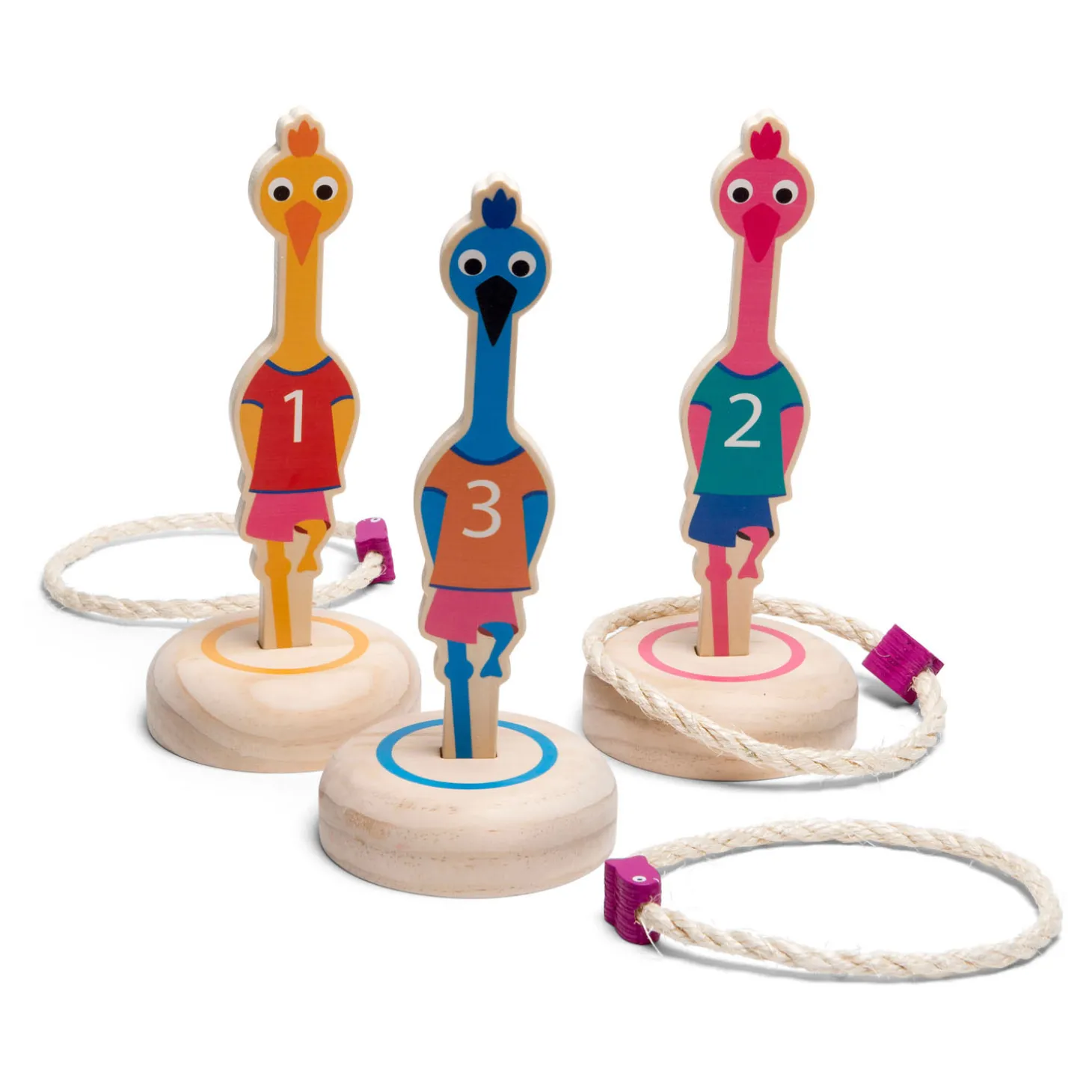 BS Toys Ringwerpen Vogels Hout - Werpspel