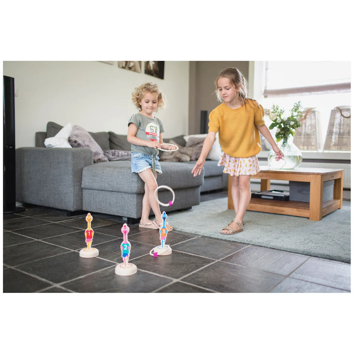 BS Toys Ringwerpen Vogels Hout - Werpspel