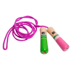 BS Toys Springtouw Roze met Houten Handvatten