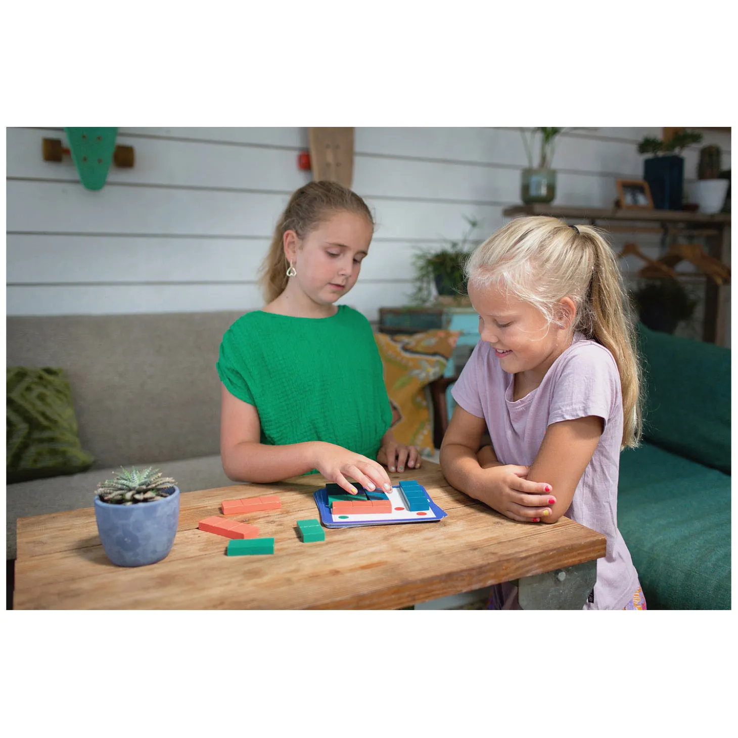 BS Toys Vierkant Puzzel Hout - Vormenspel