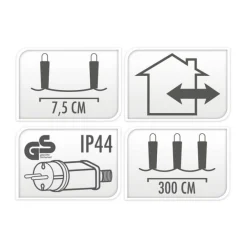 Buiten Ledverlichting 40 Led - Warm White, 300cm