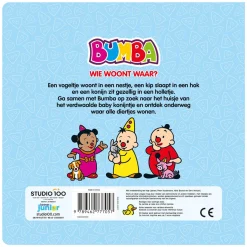 Bumba Kartonboek met Flapjes - Wie woont Waar?
