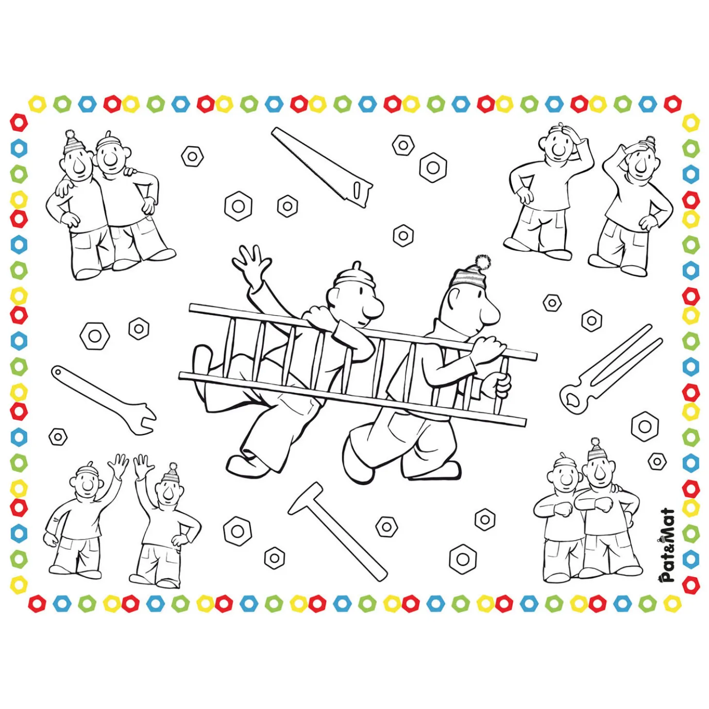 Buurman & Buurman Placemats Kleurplaten, 6st.