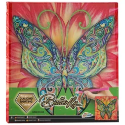Canvas Diamond Painting Vlinder, 30x30cm
