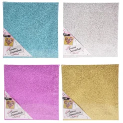 Canvas Glitter 15x15cm, Set van 12