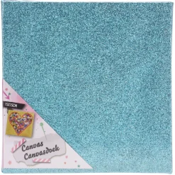 Canvas Glitter 15x15cm, Set van 12