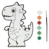 Canvas Schilderen - Dino - incl Penseel en 6 kleuren verf