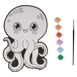 Canvas Schilderen - Octopus - incl Penseel en 6 kleuren verf