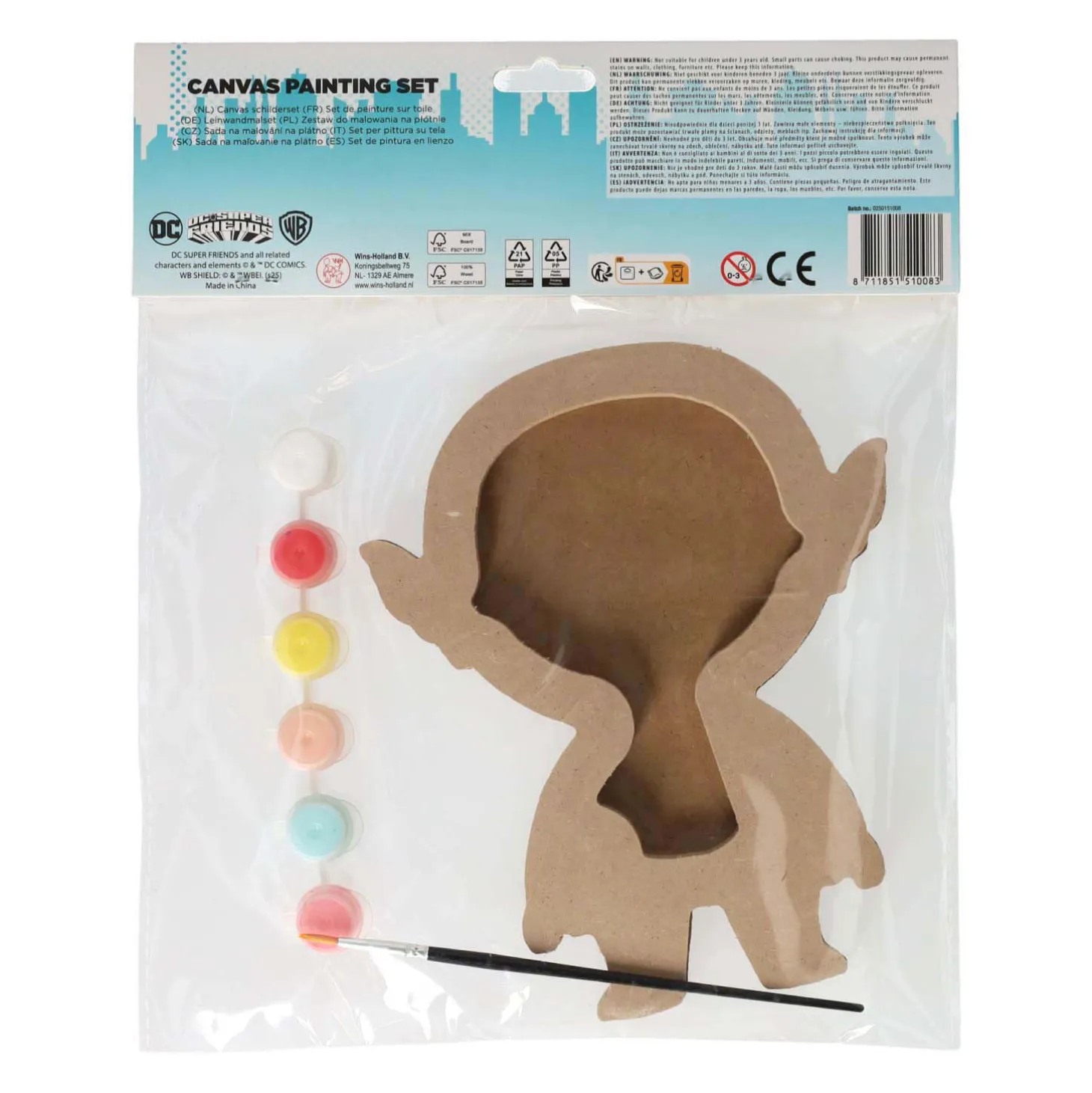 Canvas Schilderen DC Comics - Flash incl Penseel en 6 kleuren verf