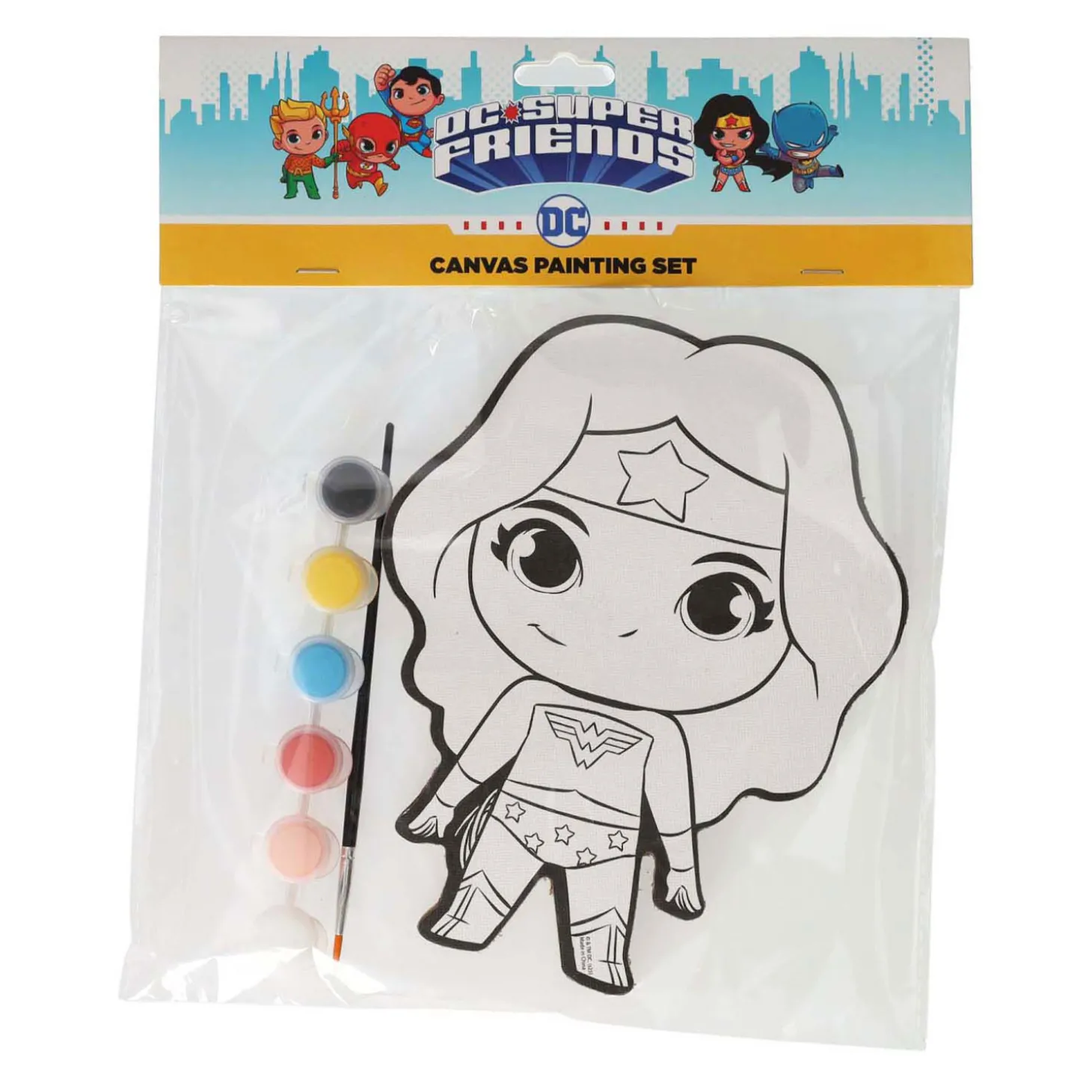 Canvas Schilderen DC Comics - Wonder Woman - incl Penseel en 6 kleuren verf