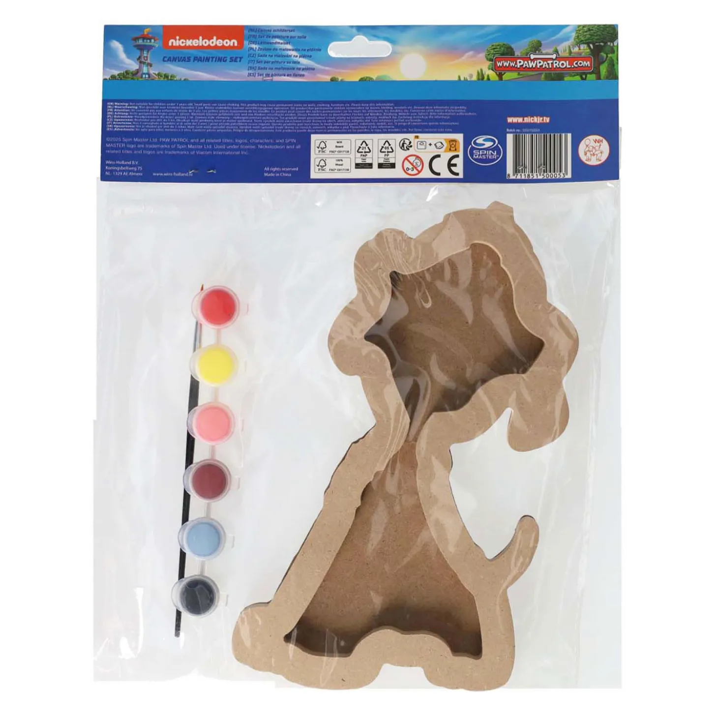 Canvas Schilderen PAW Patrol - Marshall - incl Penseel en 6 kleuren verf