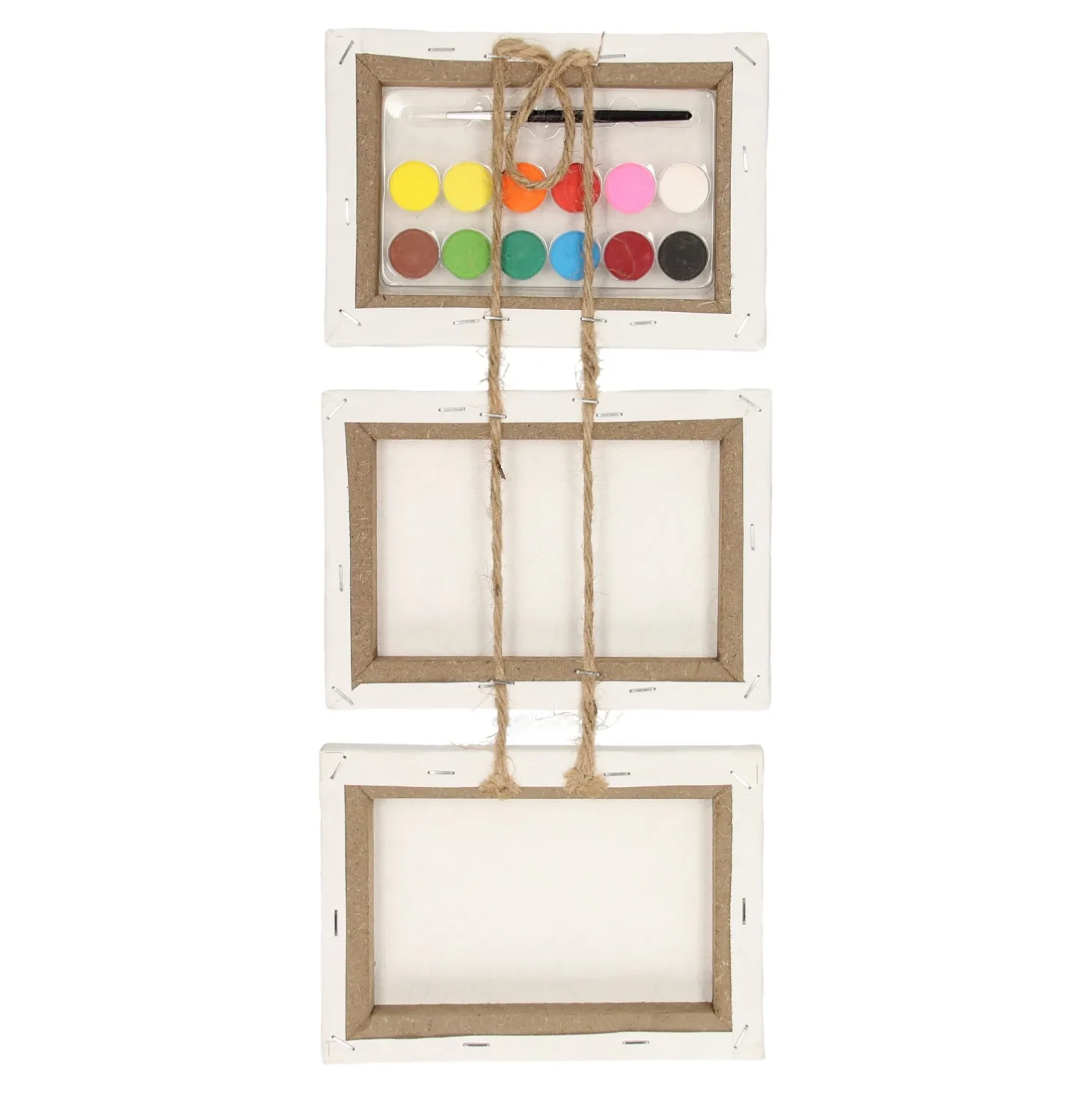 Canvas Schilderset Wilde Dieren, set van 3 stuks