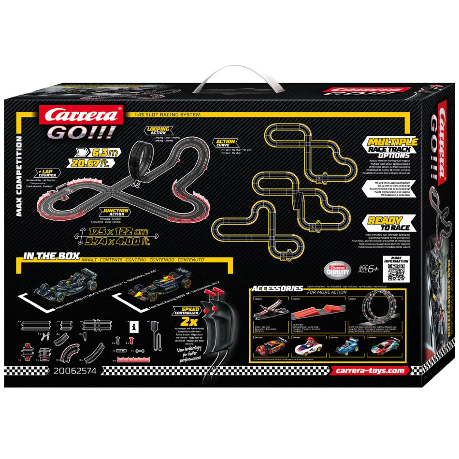 Carrera Max Competion Verstappen Hamilton Racebaan, 6,3m 2024