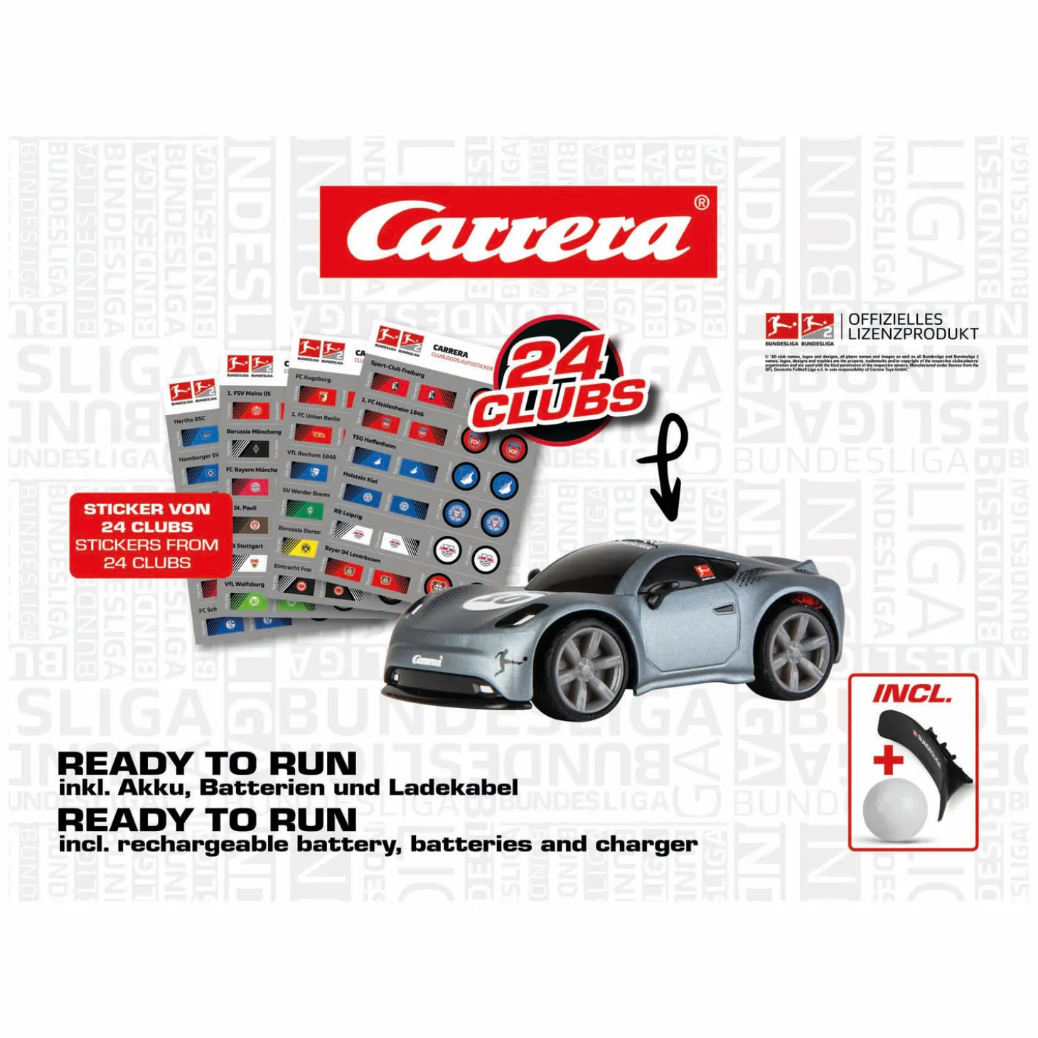 Carrera Mini RC 2,4GHz Bundesliga 1:43 - Grijs