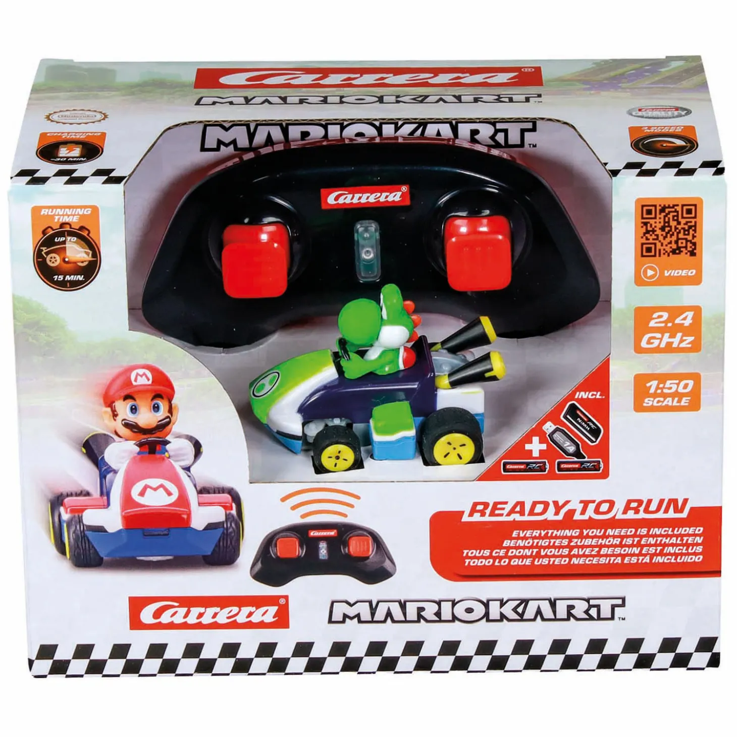 Carrera Mini RC 2,4GHz Mario Kart Yoshi - 1:50