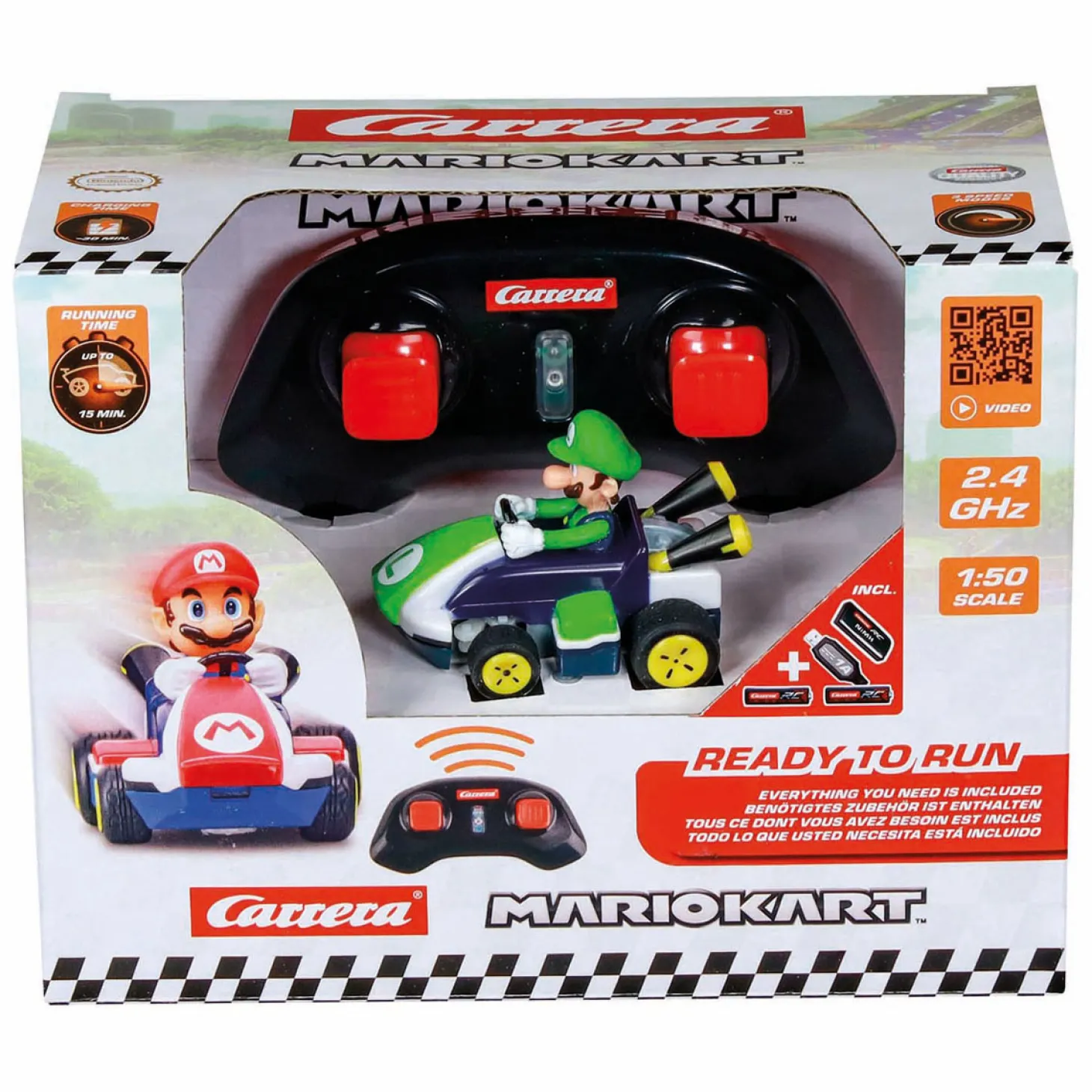 Carrera Mini RC 2,4GHz Mario Kart Luigi - 1:50
