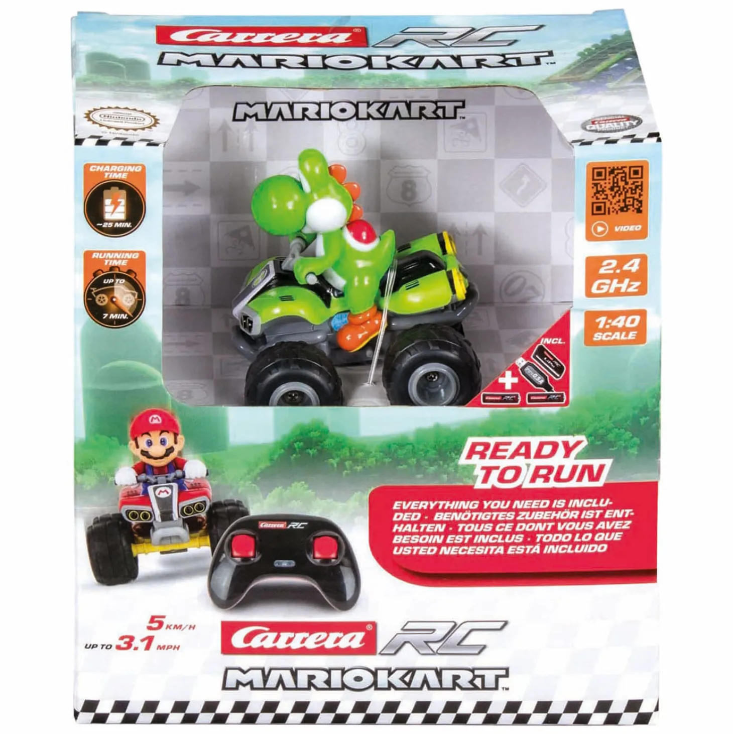 Carrera RC 2,4GHz Mario Kart Yoshi - Mini Quad 1:40