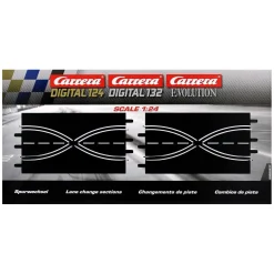 Carrera S-vormig Rijstrookwissel Baanonderdeel 1:24