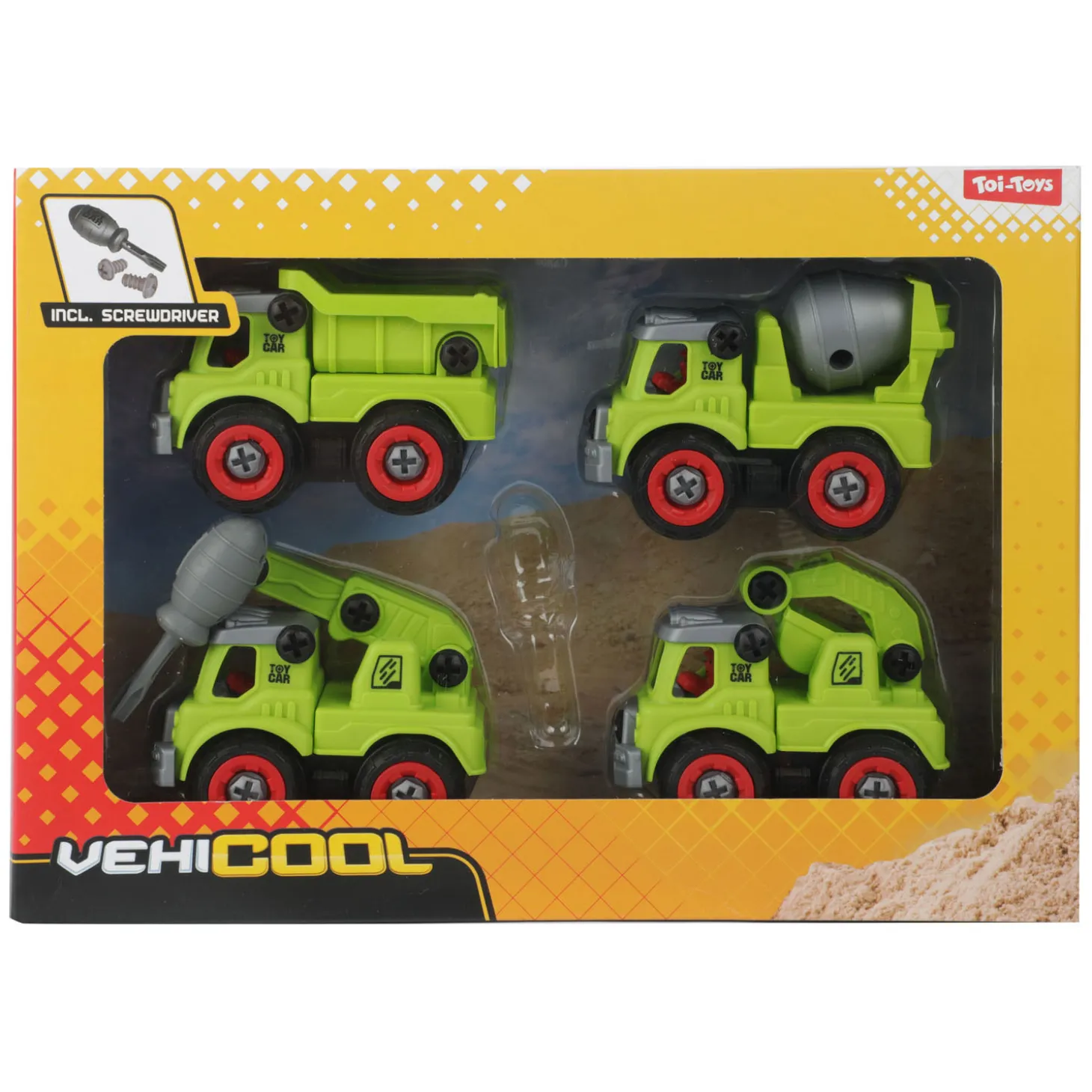 Cars & Trucks Bouwvoertuigen met Schroevendraaier