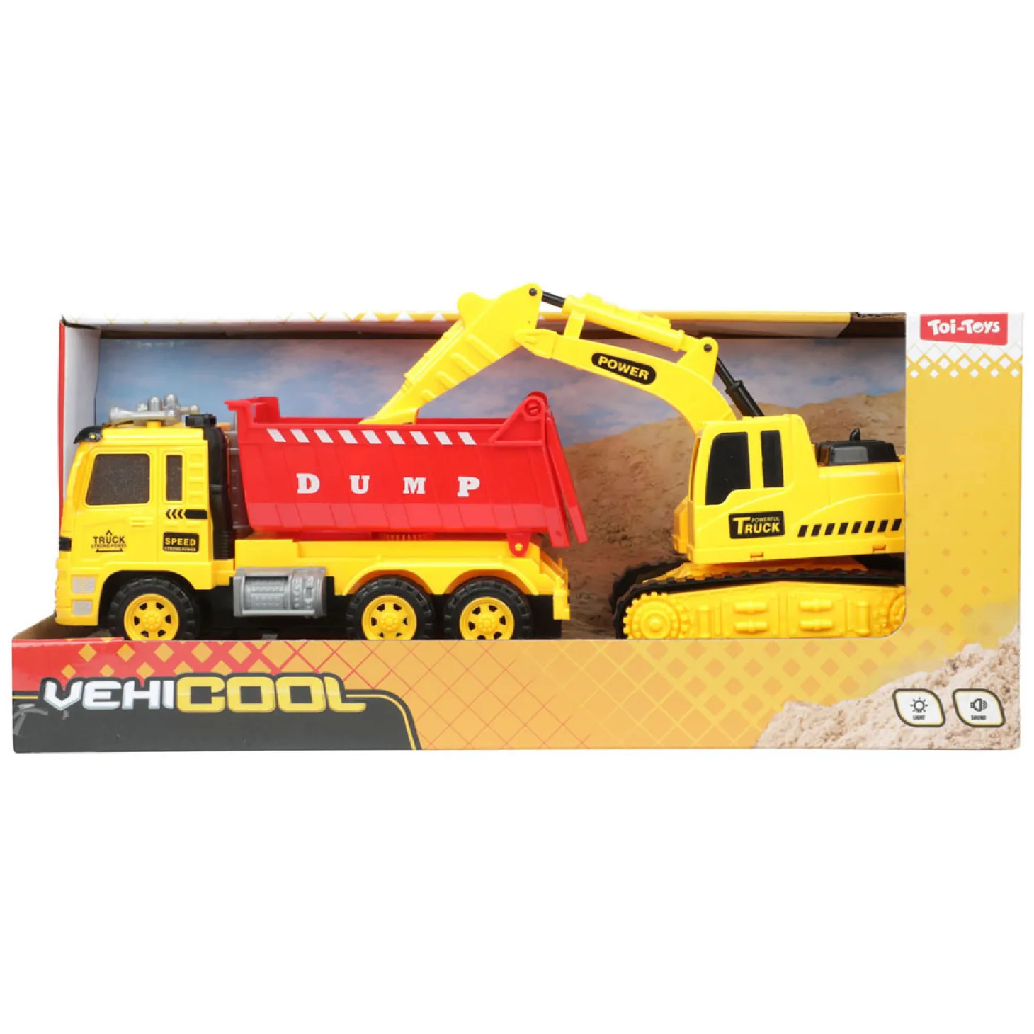 Cars & Trucks Kiepwagen met Graafmachine