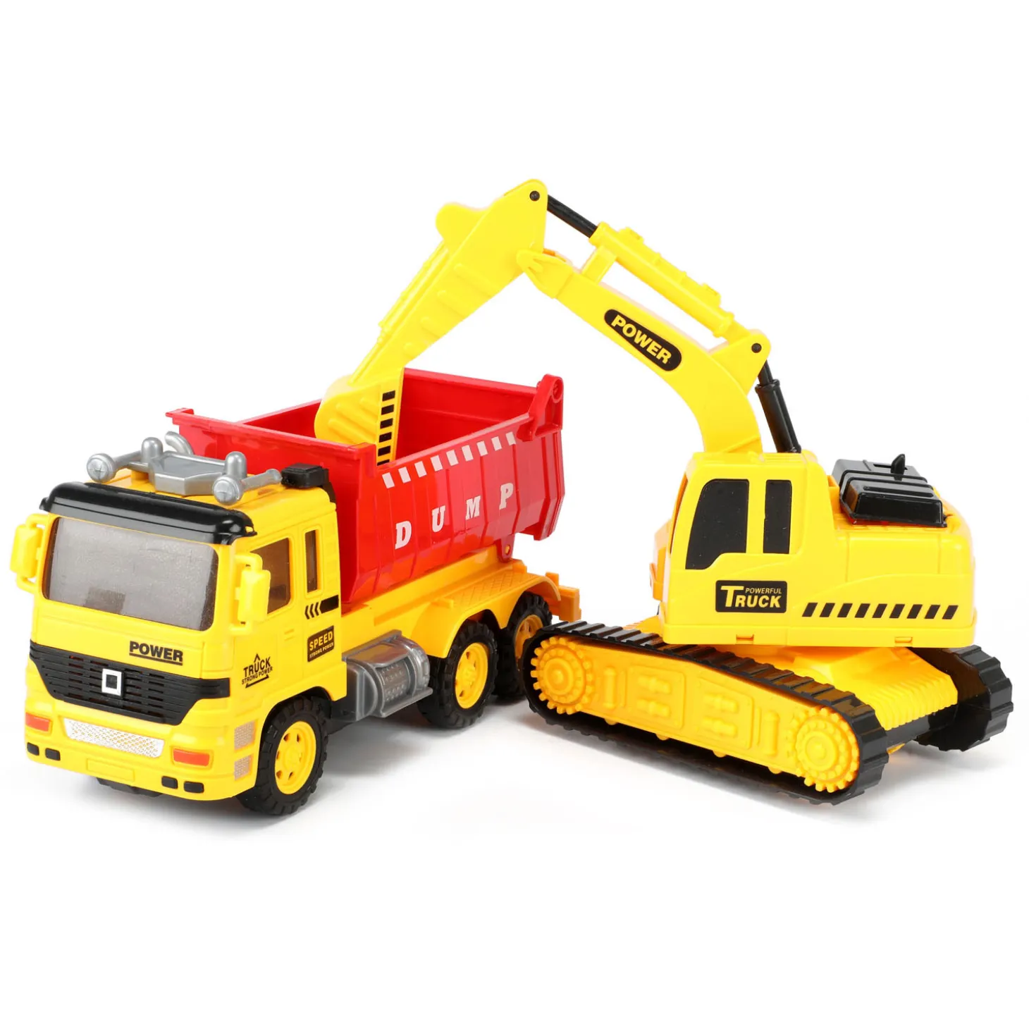 Cars & Trucks Kiepwagen met Graafmachine